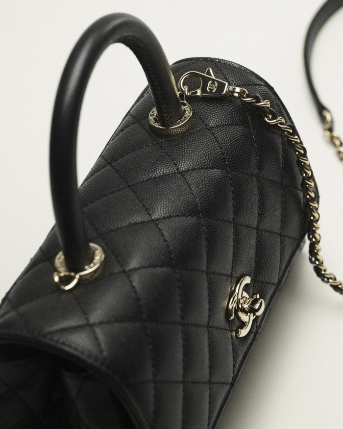 Grained Calfskin Gold Tone Metal4