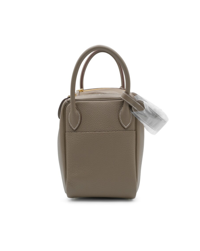 Hermes Etoupe Clemence Lindy 30 Gold Hardware4