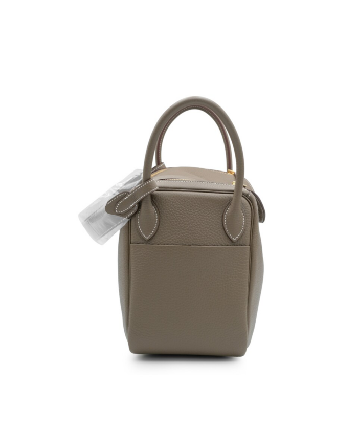 Hermes Etoupe Clemence Lindy 30 Gold Hardware5