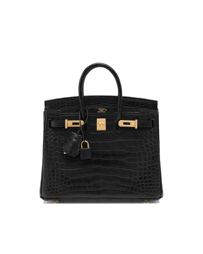 Hermes Black Matte Crocodile Baby Birkin - 25cm