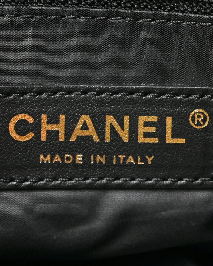 Chanel Braided Velvet Metallic Lambskin Precious Net Tote Black4