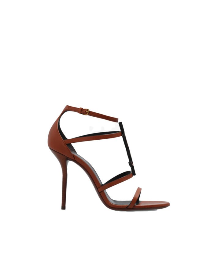 Saint Laurent BROWN ‘Cassandra heeled sandals