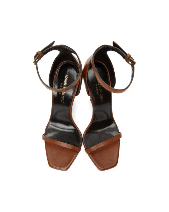 Saint Laurent Brown Opyum 110 Heeled Sandals4