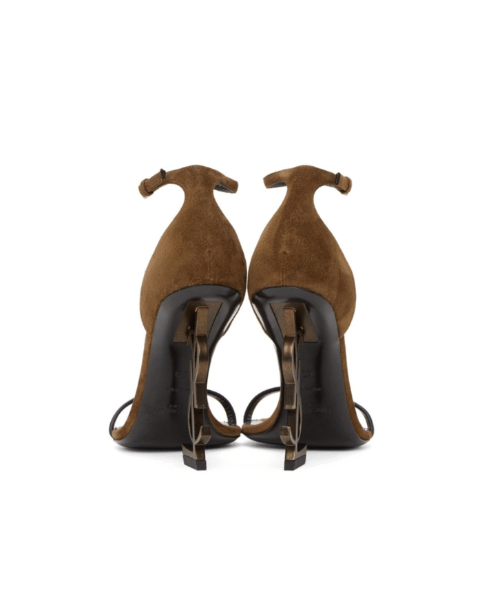 Saint Laurent Opyum YSL Heel Suede Sandals Bergdorf Goodman4